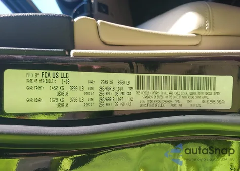 2018 Jeep Grand Cherokee Limited 4X4 from USA, damaged, VIN 1C4RJFBG8JC280865